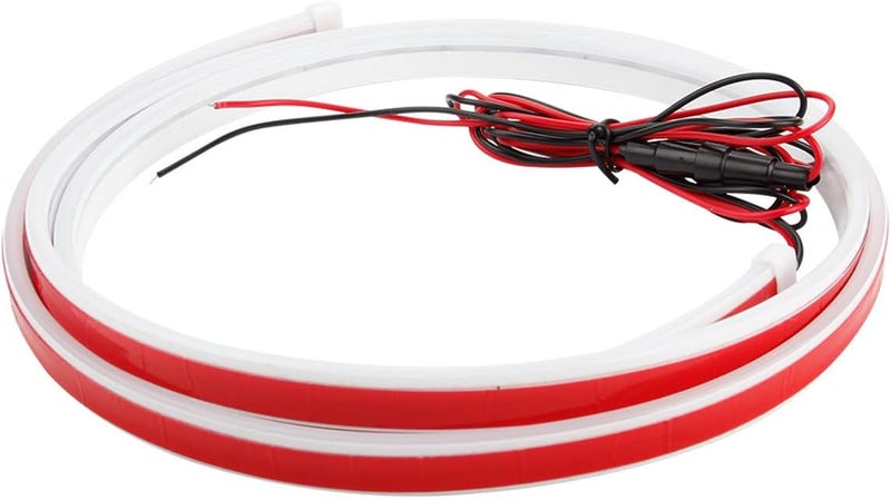 Goodream Car Hood Light, 70 Inch Auto LED Daytime Running Lights Strip, 12V Flexible Headlight Universal Engine Cover Decoration Exterior Accessories for Cars, SUVs, Trucks, Dynamic Scan Start-up Effect (Red) - Image 2